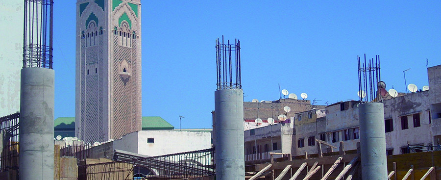 Geotub round columns in Morocco