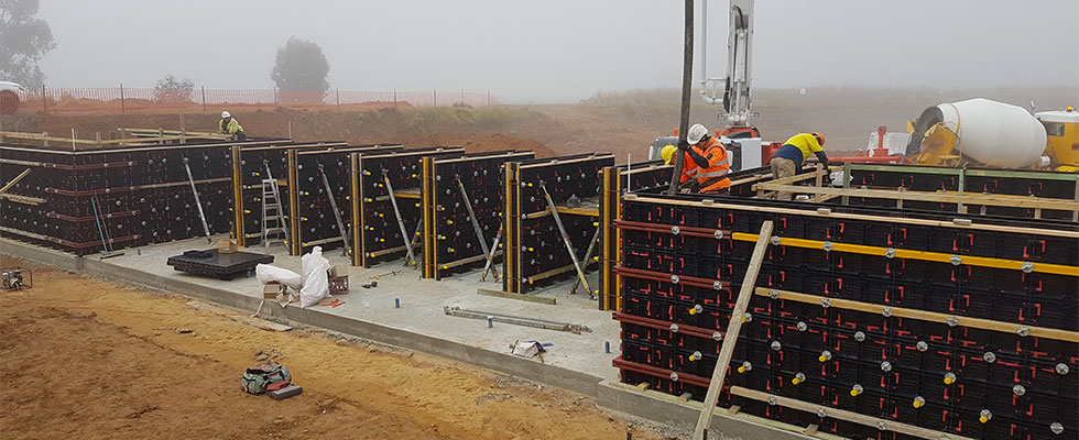 Geopanel for concrete walls at Berrigan