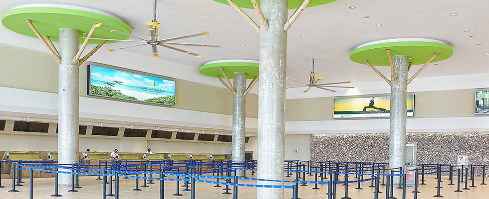 Geotub used at Punta Cana International Airport