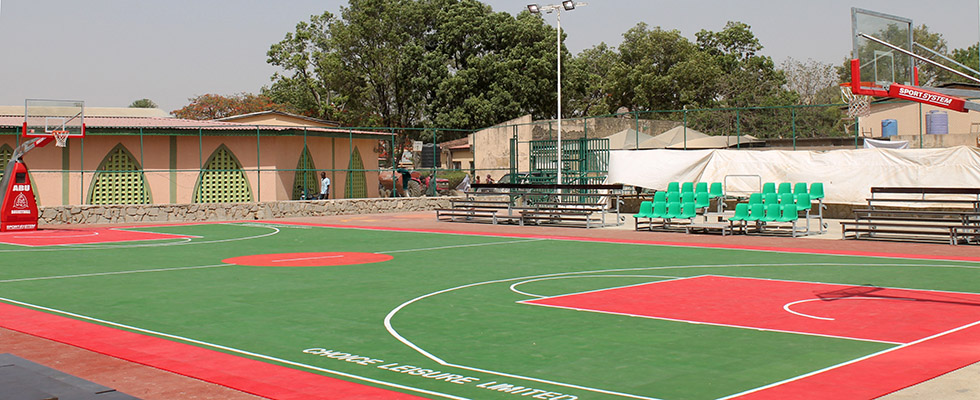 Cancha de baloncesto en Nigeria