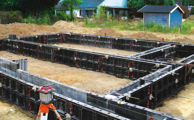 Geopanel usage for foundation slabs and concrete plinths