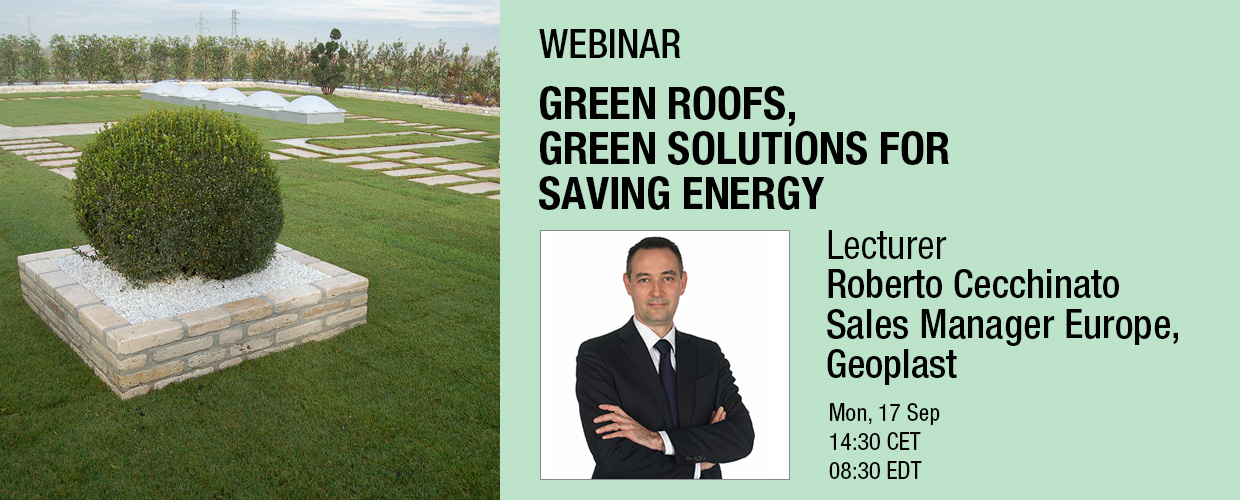 Green roofs, green solutions for saving energy webinar Roberto Cecchinato