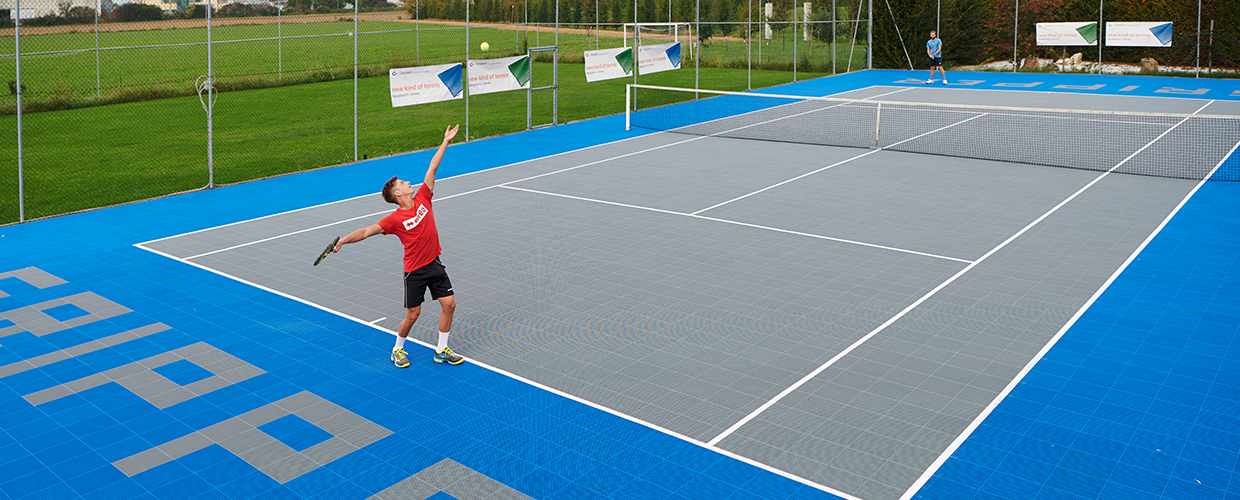 Gripper Tennis court surfaces