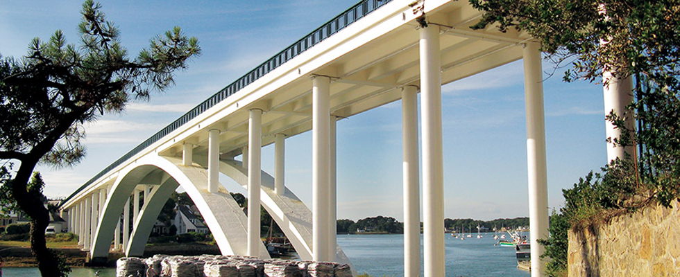 Kerisper bridge, La Trinite sur Mer, Geoplast, Geotub