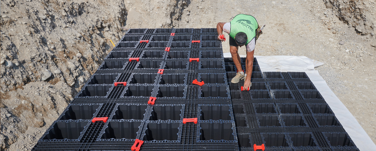 Geoplast, Aquabox, Milan Bergamo Airport, construction detail