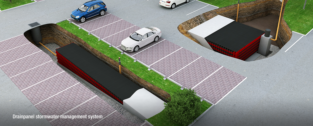 Drainpanel stormwater management system