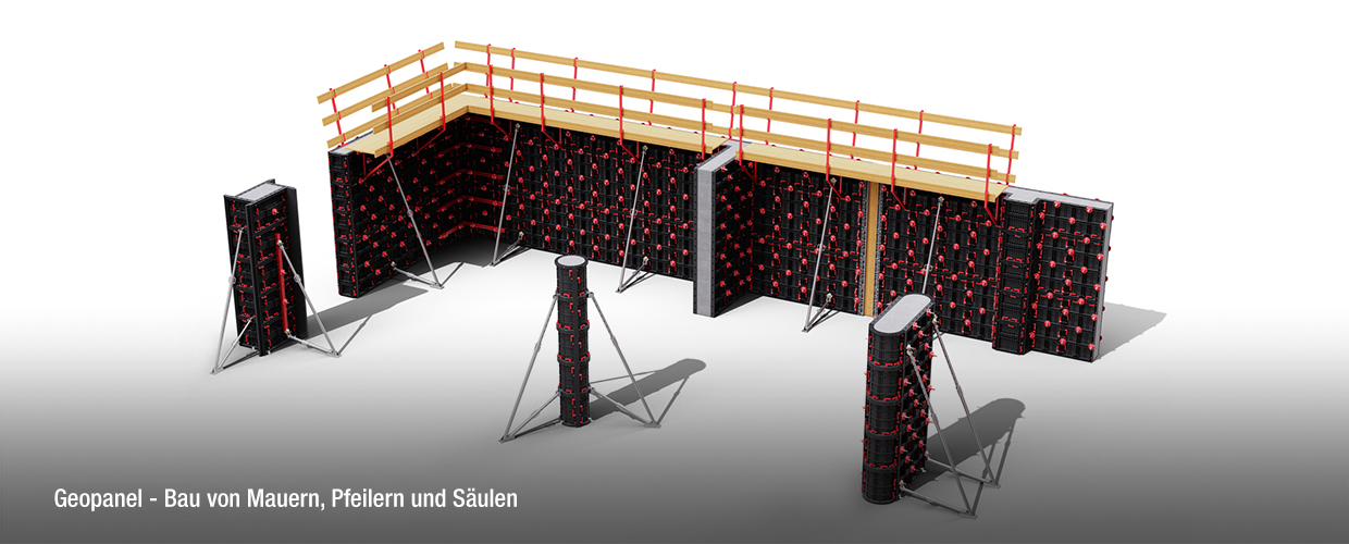 Geopanel - Bau von Mauern, Pfeilern und Säulen