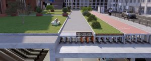Nuevo Elevetor Superficie de la arquitectura del paisaje sección transversal