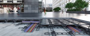 Pavimento sopraelevato Matrix al terminal dell'aeroporto